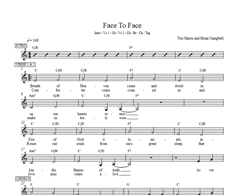 ★楽譜/face to ace/FACE TO FACE/タブ譜/ギタースコア Face To Face Acoustic Guitar Sheet Music PDF (Zach Williams